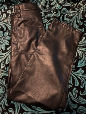 Black Faux Leather Pants